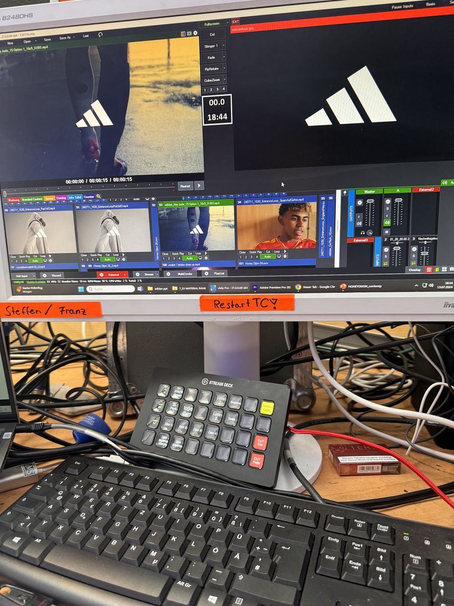 vMix-Produktion im Rahmen einer Europa-Meisterschaft